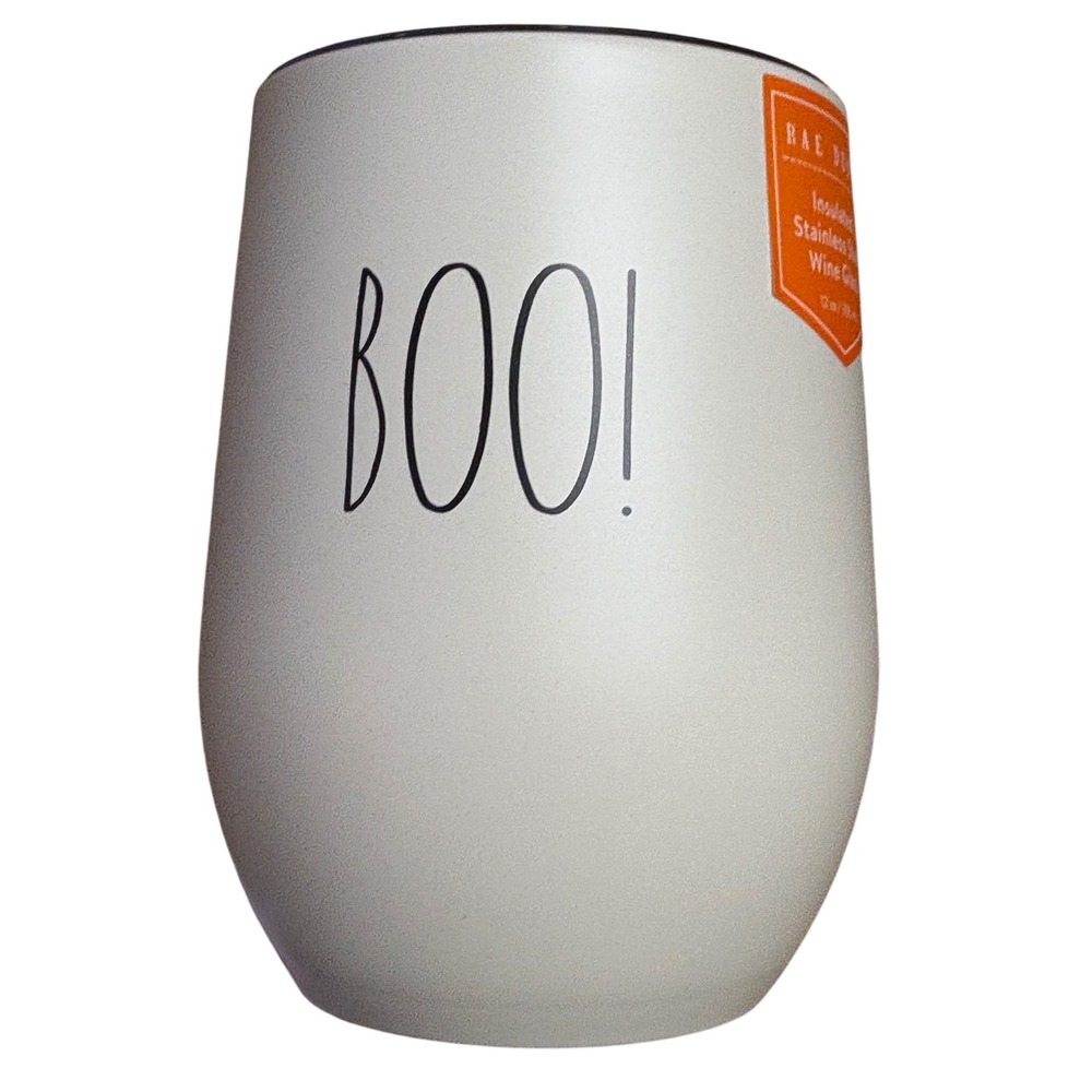 Rae Dunn Travel Mug Tumbler Stainless Steel Wine Boo Halloween New‎